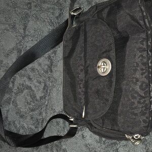 Baggallini Stylish Black & Animal Print Women's Purse (Candice #2)